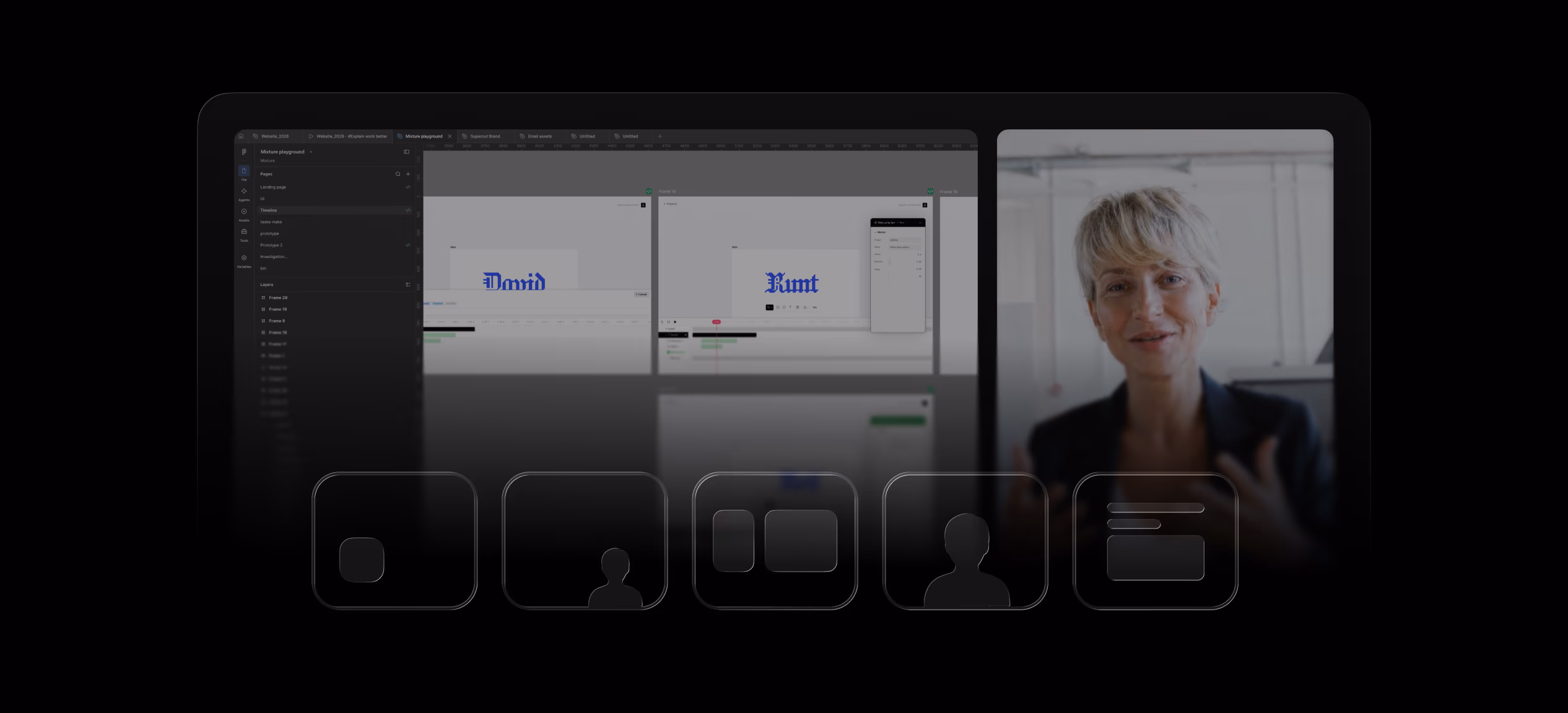 Screen and camera layers composed into an instantly playable Supercut video