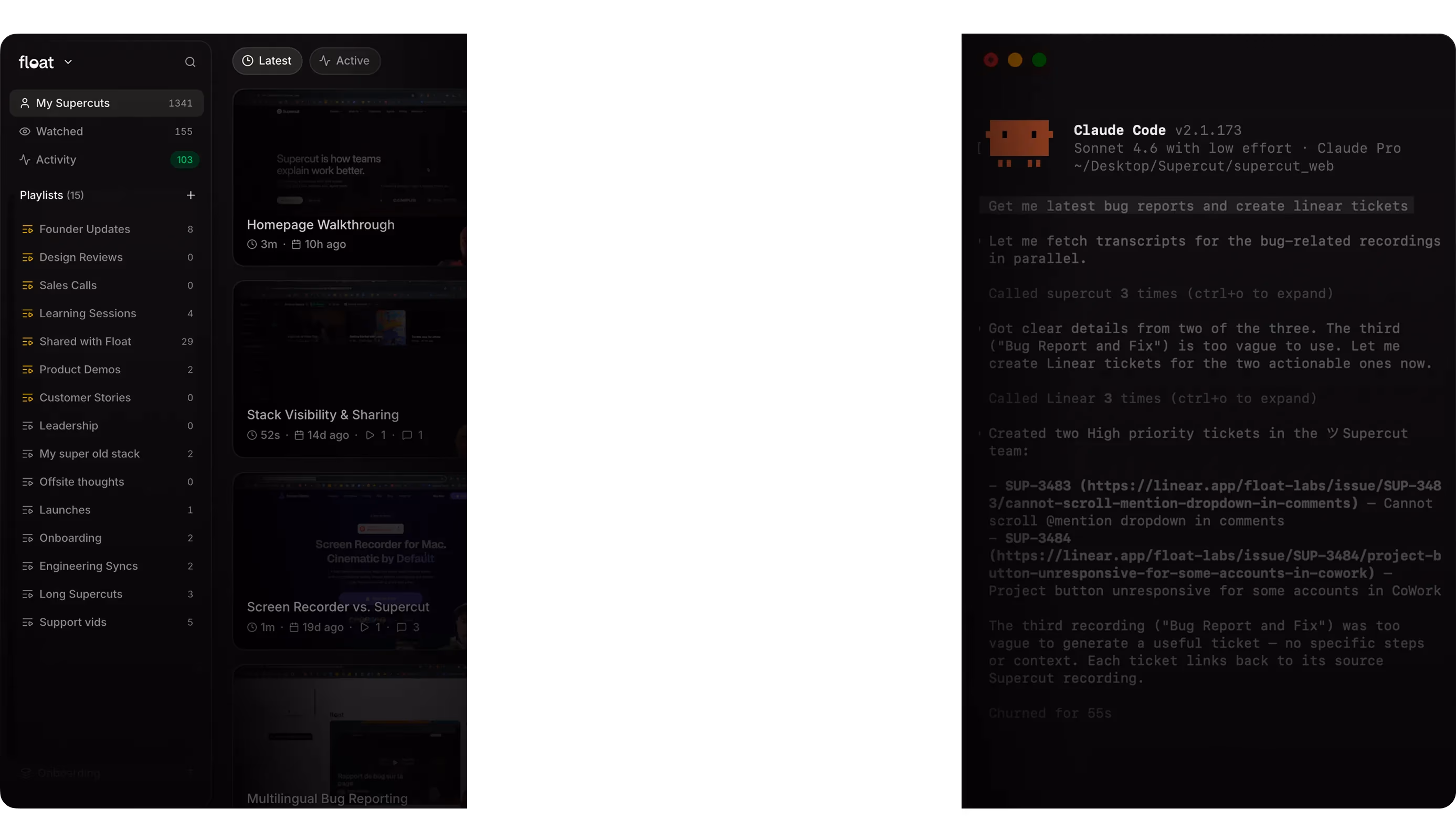 Supercut workspace