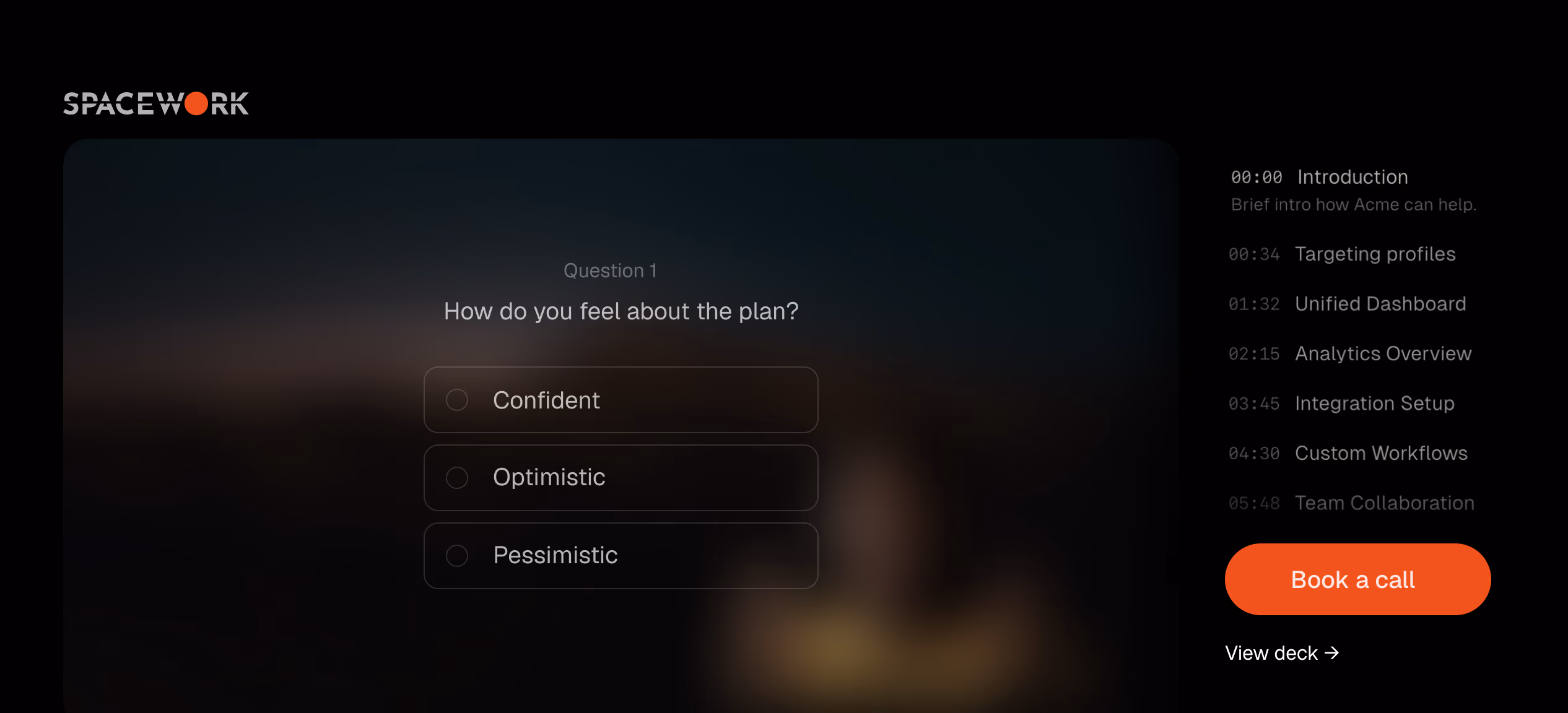 Supercut video with a call-to-action and in-video form