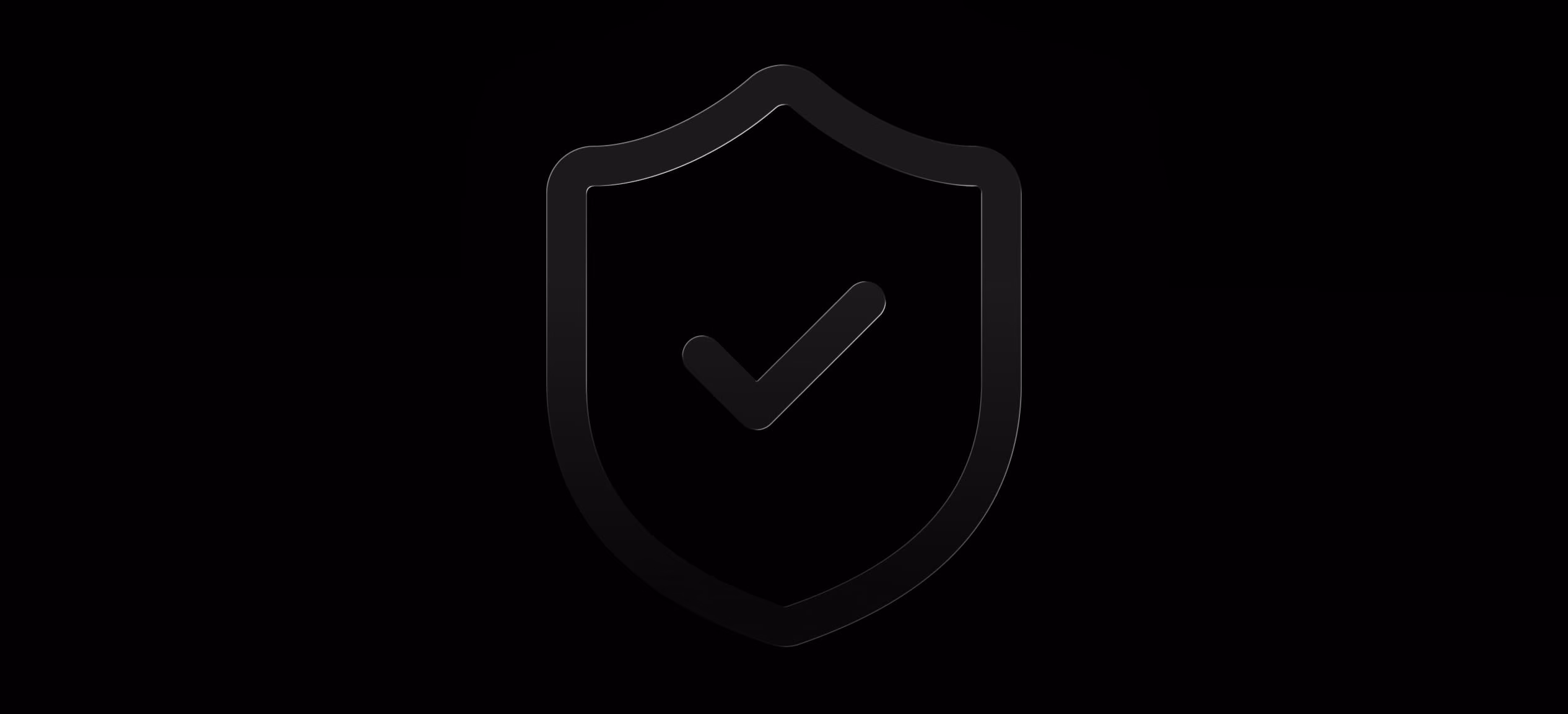 Security shield with a checkmark
